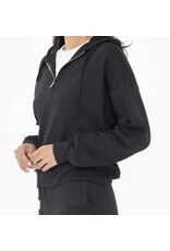 mono b  Raw Hem Zip-Up Hoodie