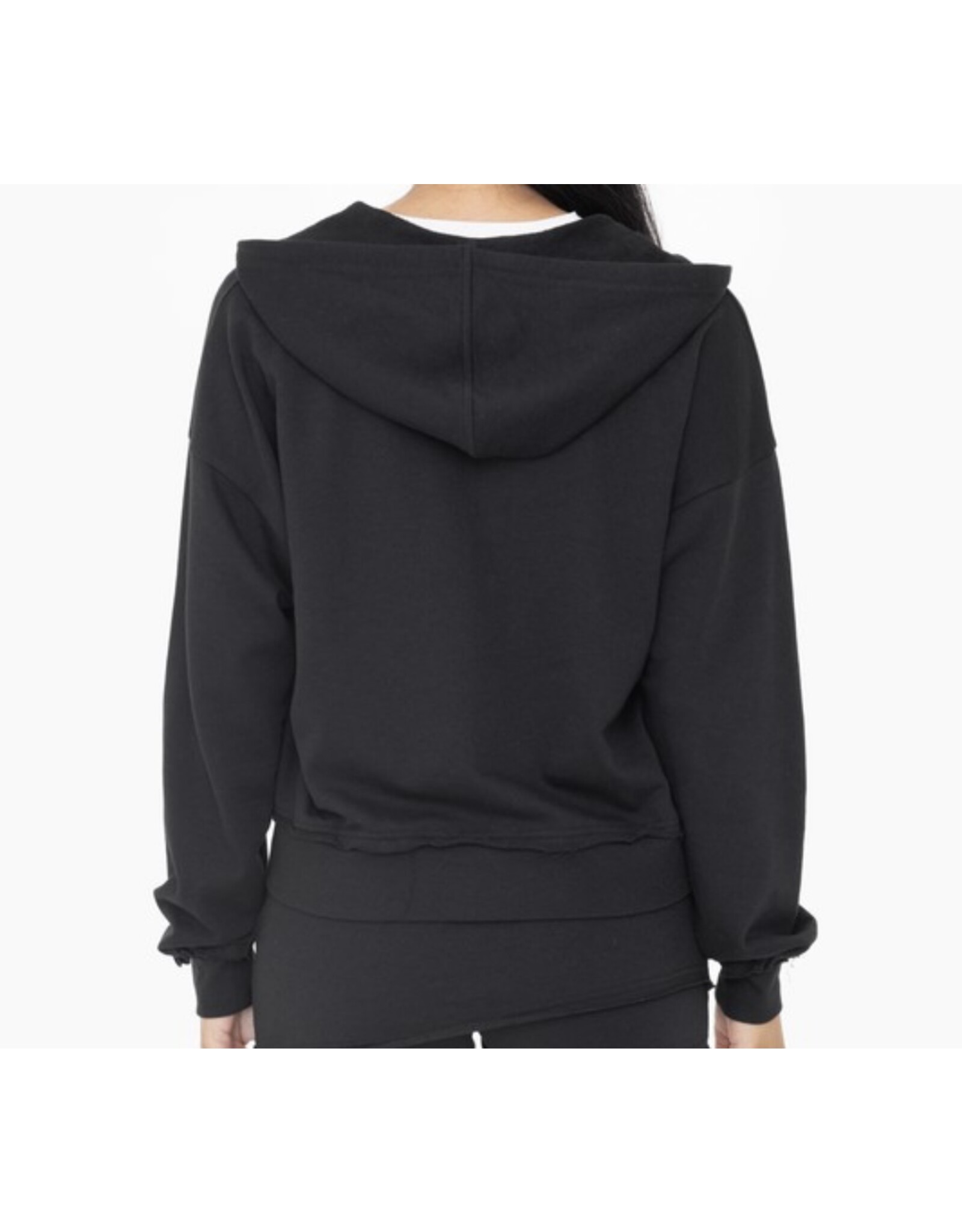 mono b  Raw Hem Zip-Up Hoodie