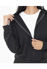 mono b  Raw Hem Zip-Up Hoodie