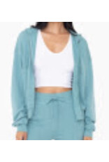 mono b  Raw Hem Zip-Up Hoodie