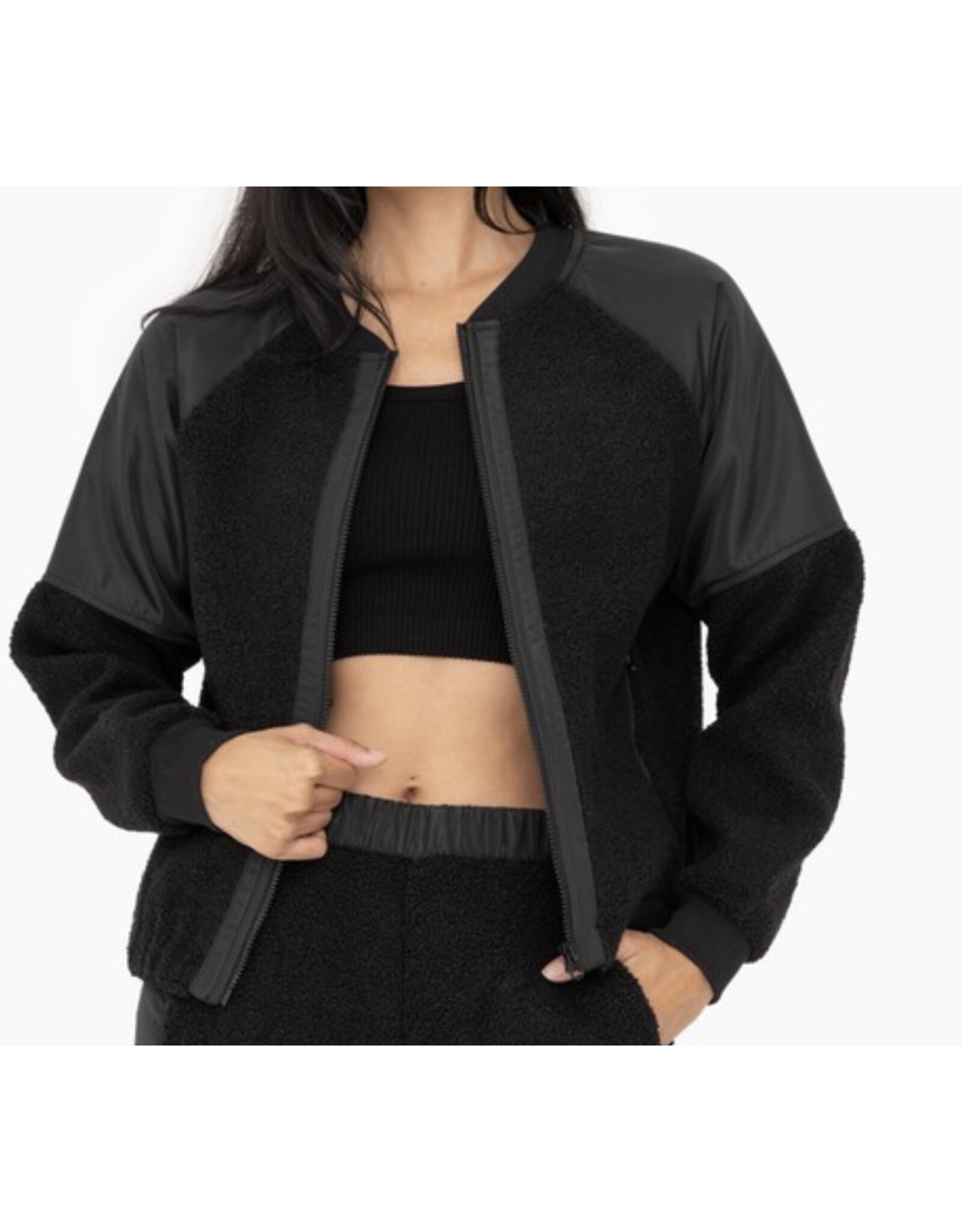 mono b Plush Sherpa Bliss Bomber