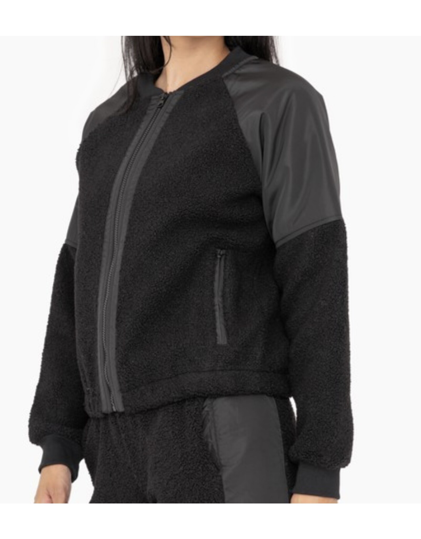 mono b Plush Sherpa Bliss Bomber