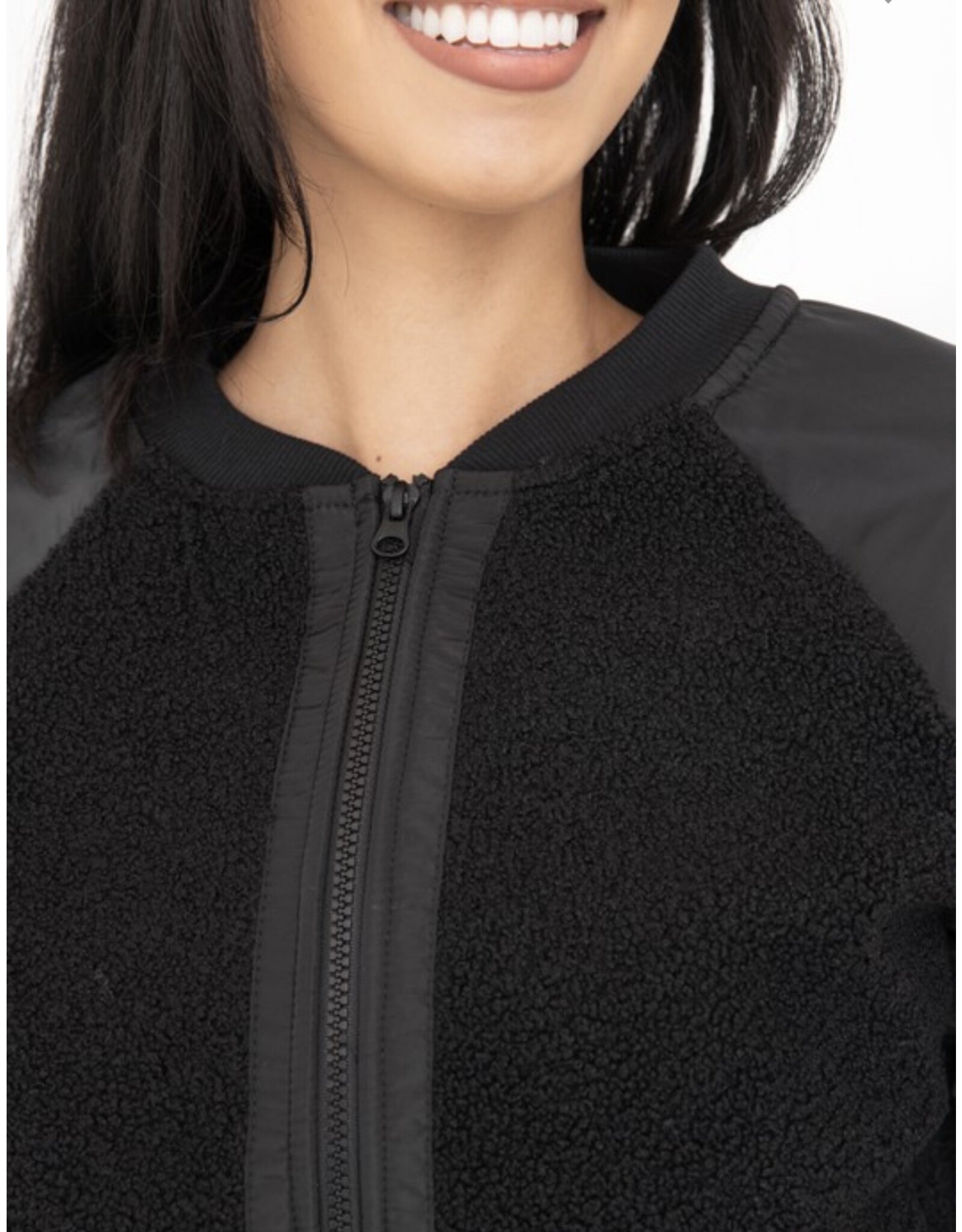 mono b Plush Sherpa Bliss Bomber