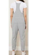 Striped V neck b/w jumpsuit