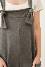 French terry tie strap jumpsuit
