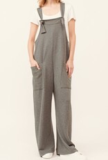 French terry tie strap jumpsuit