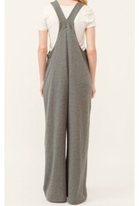 French terry tie strap jumpsuit