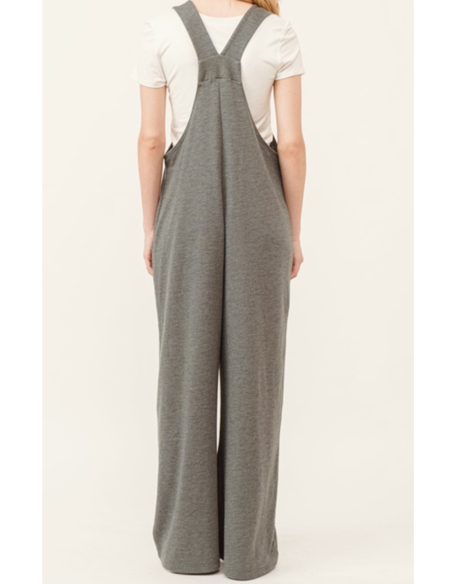 French terry tie strap jumpsuit