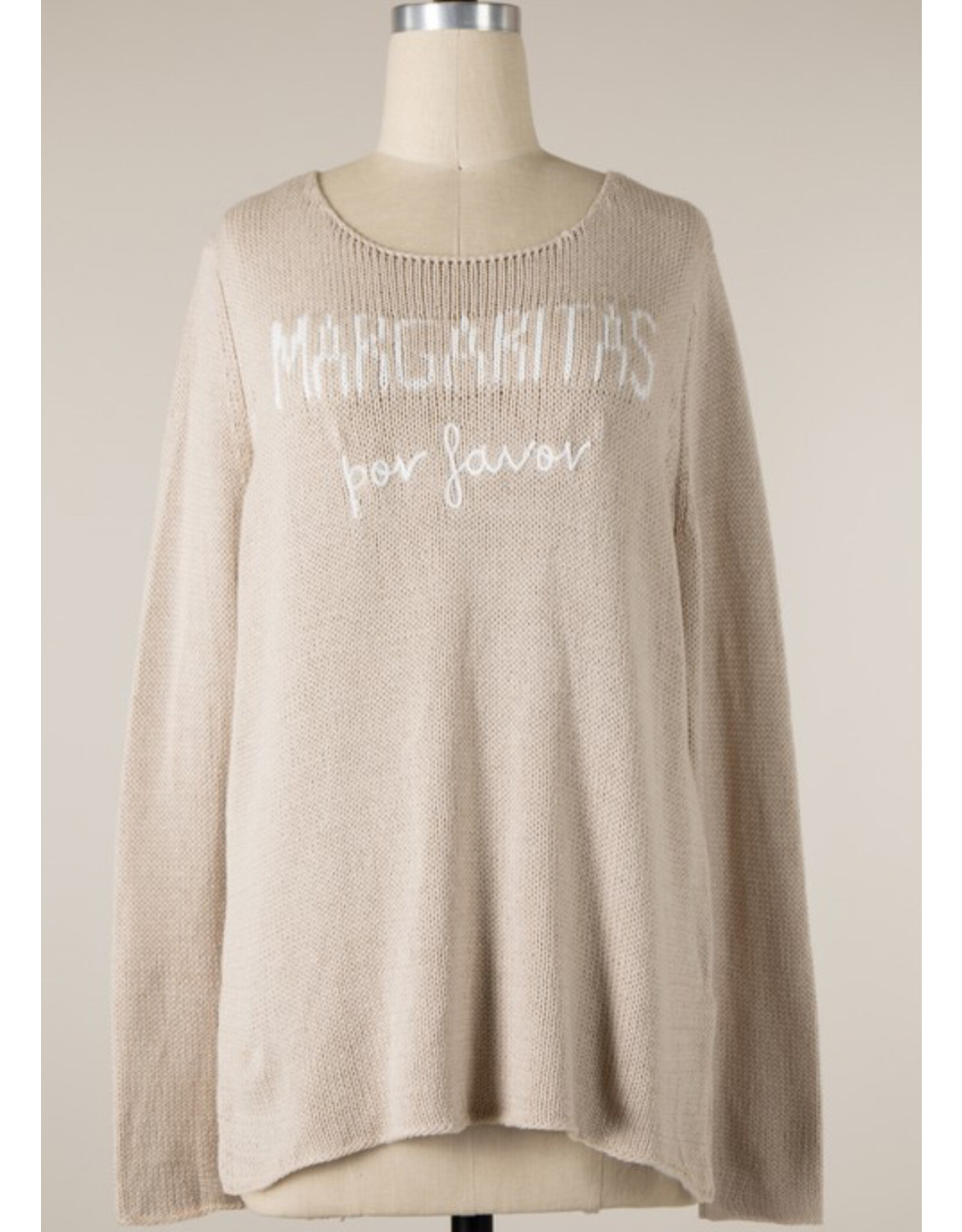 miracle Margaritas Por Favor soft knit sweater