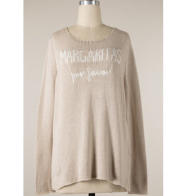 miracle Margaritas Por Favor soft knit sweater