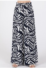 final touch Ink wide leg print pants