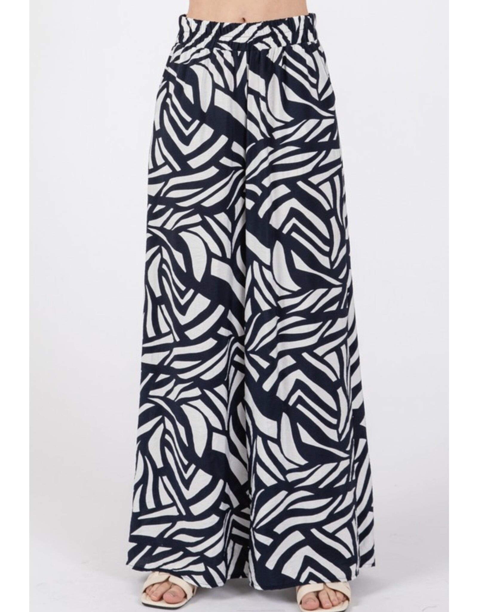final touch Ink wide leg print pants