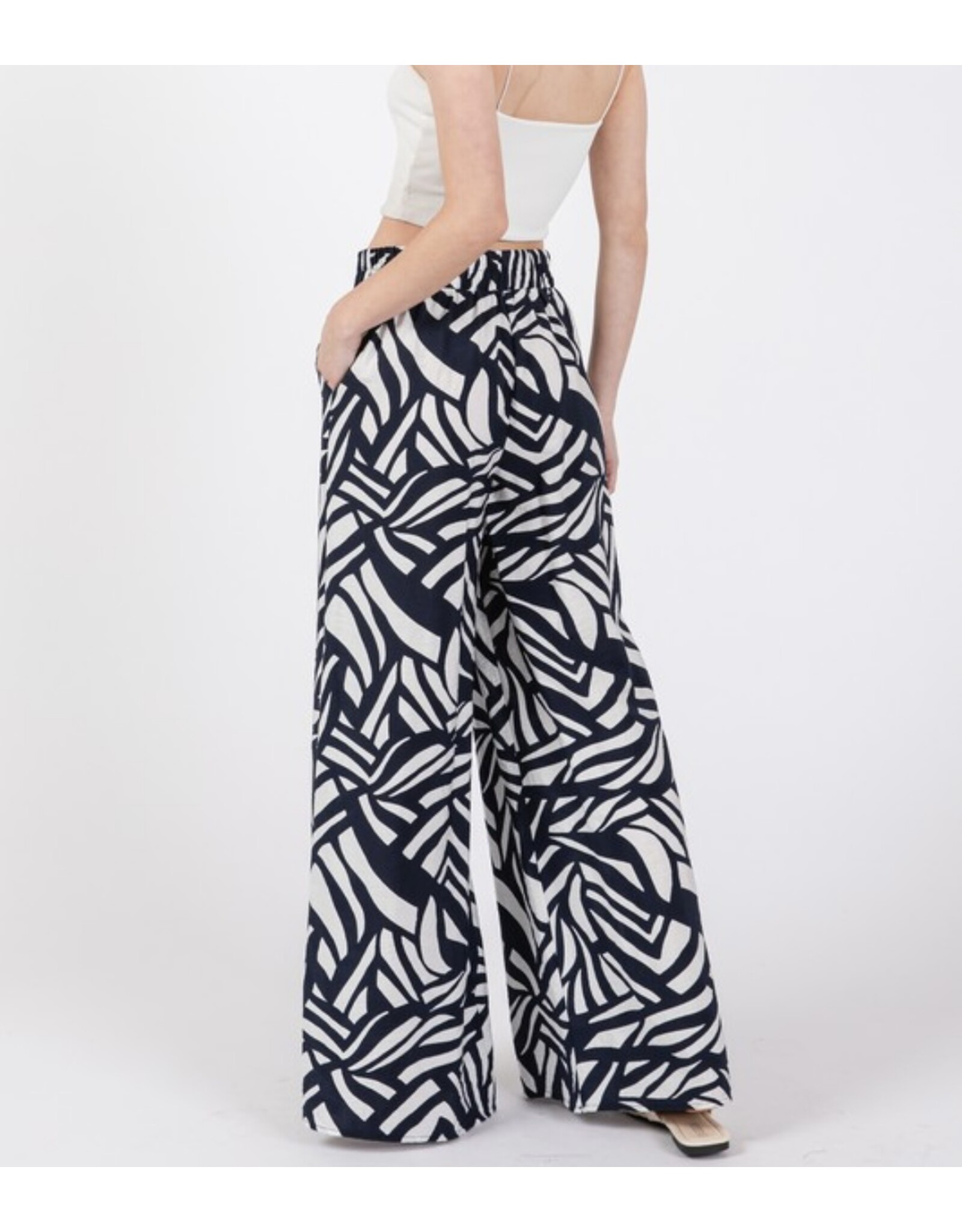 final touch Ink wide leg print pants