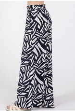 final touch Ink wide leg print pants