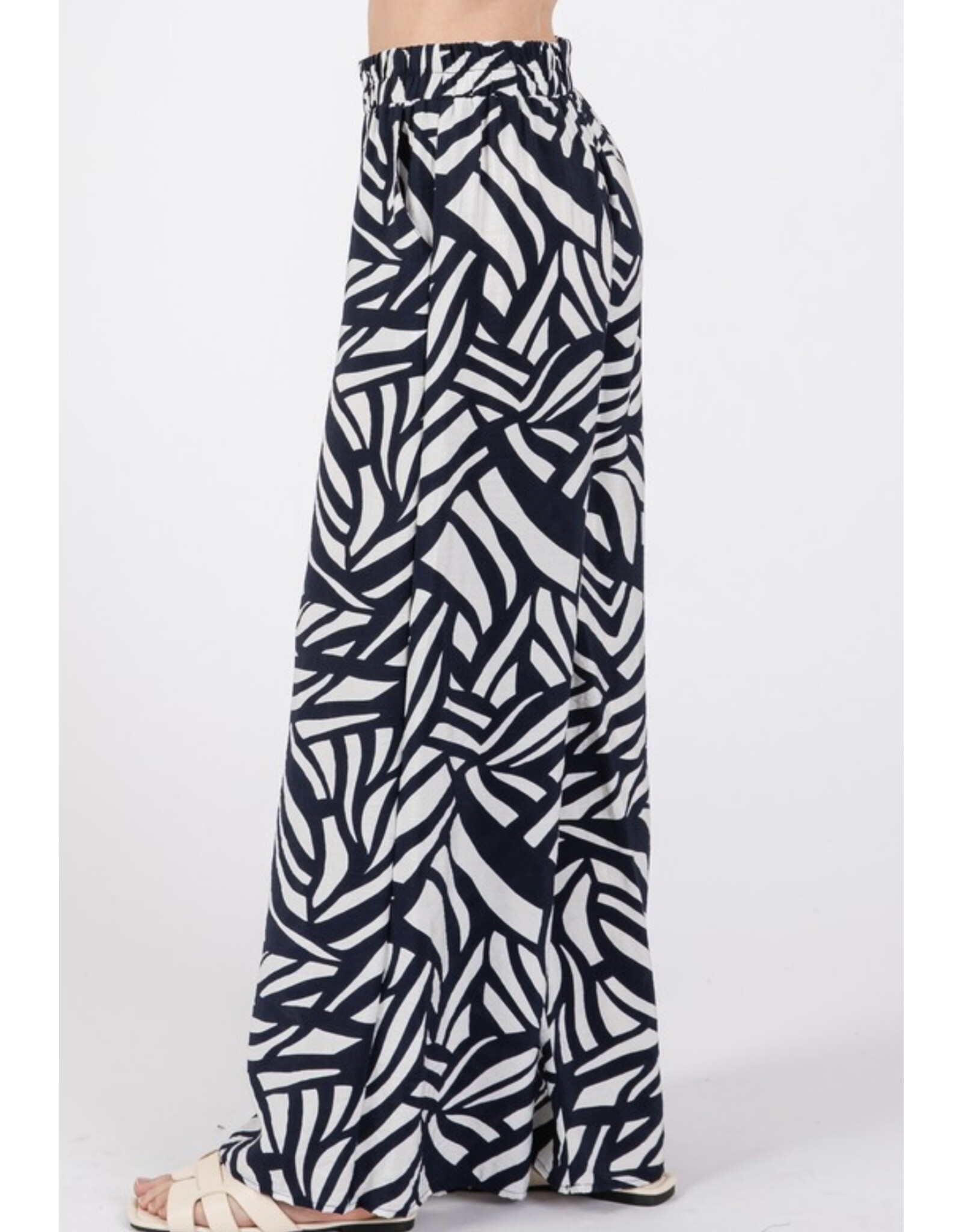 final touch Ink wide leg print pants