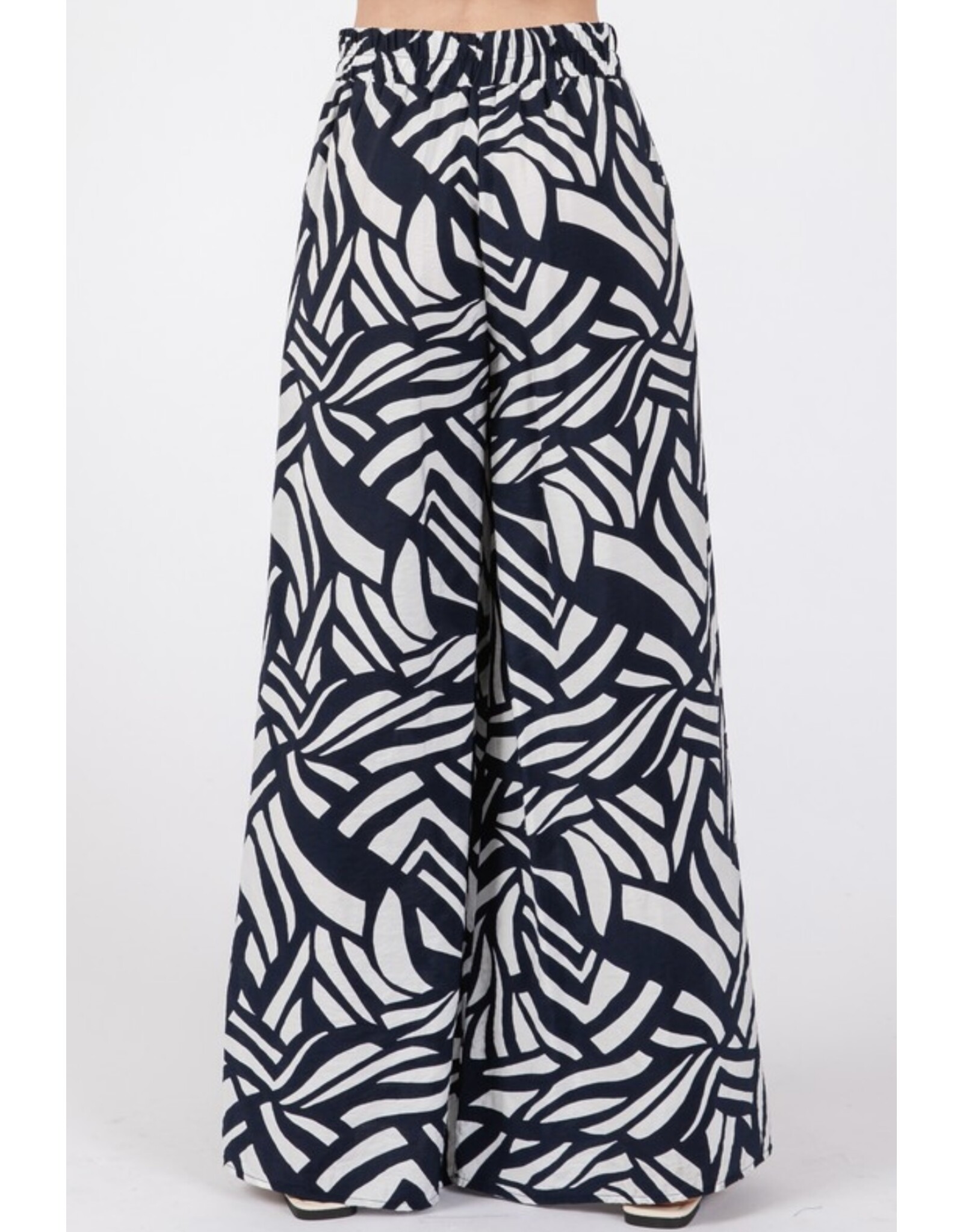 final touch Ink wide leg print pants
