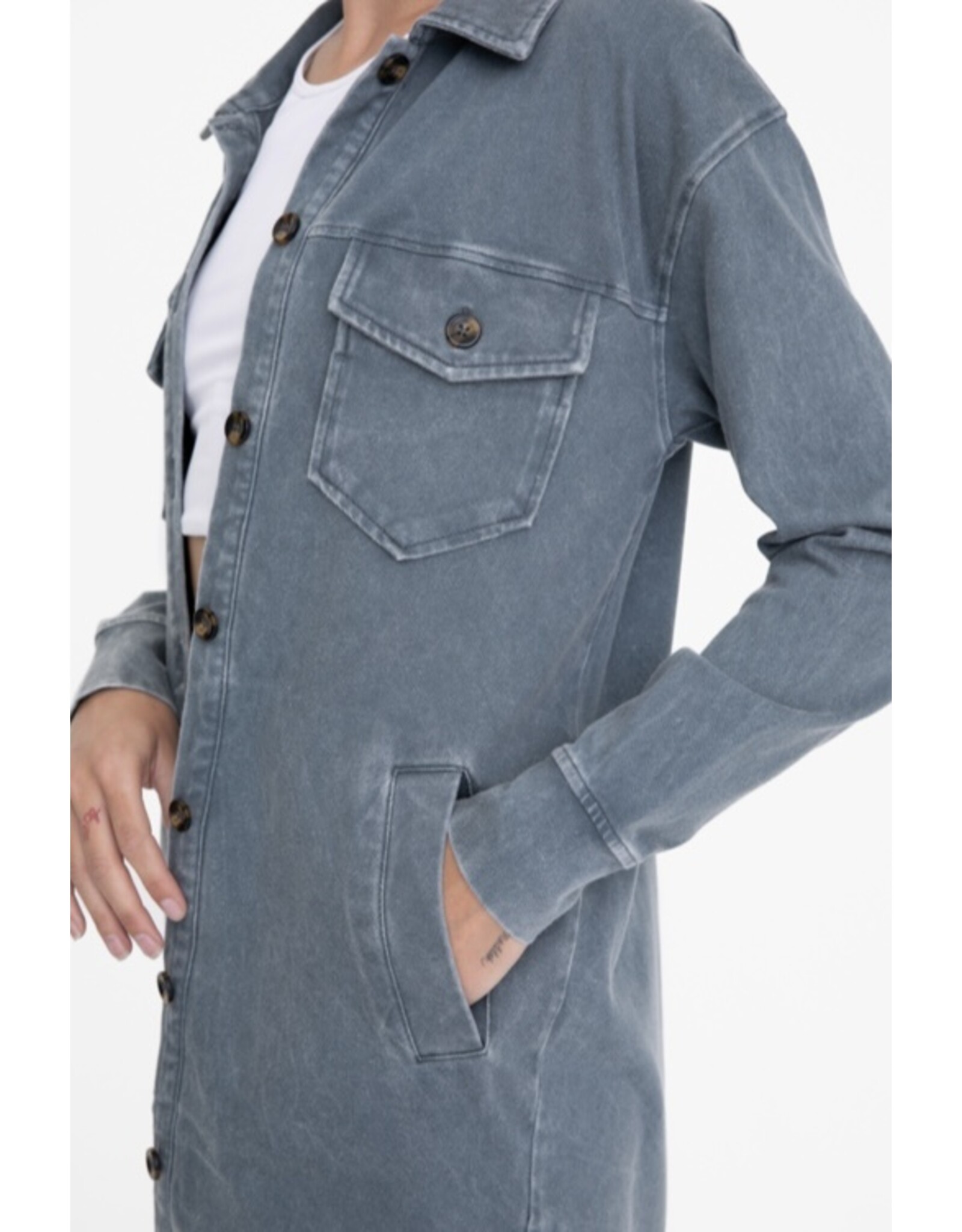mono b Washed Twill Longline Shacket KJ11936 - LA Trends Addict mono b Washed Twill Longline Shacket KJ11936 - LA Trends Addict