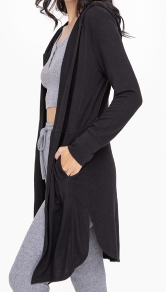 unbind PLEASANT WARM MOCK ブラック　M mono-b-cardigan-w-hoody-