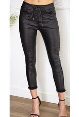 venti6 Crinkle jogger with flat stud side stripe shimmer drawstring venti6 Crinkle jogger with flat stud side stripe shimmer drawstring