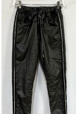 venti6 Crinkle jogger with flat stud side stripe shimmer drawstring venti6 Crinkle jogger with flat stud side stripe shimmer drawstring