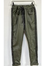 venti6 Crinkle jogger with flat stud side stripe shimmer drawstring venti6 Crinkle jogger with flat stud side stripe shimmer drawstring