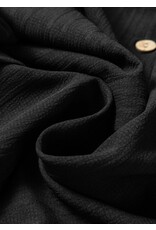 LATA Black textured long slv button shirt