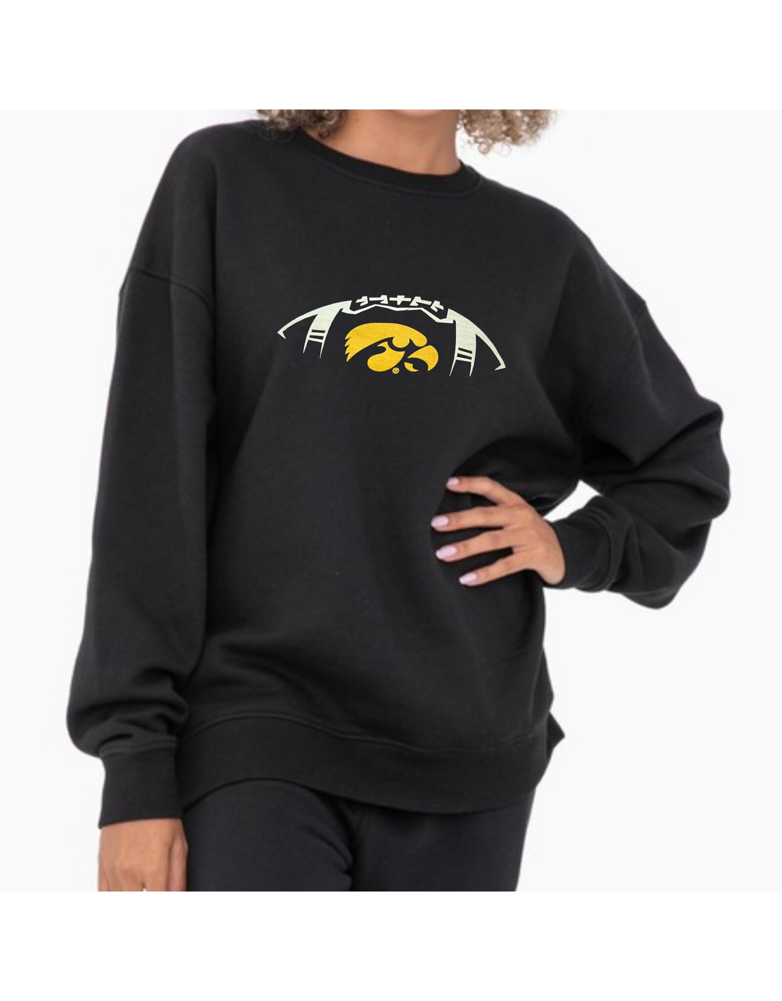 Football oversized fleece sweatshirt