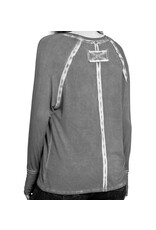 Football washed long slv top