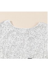 LATA Silvery Long Slv Tie Waist Dress