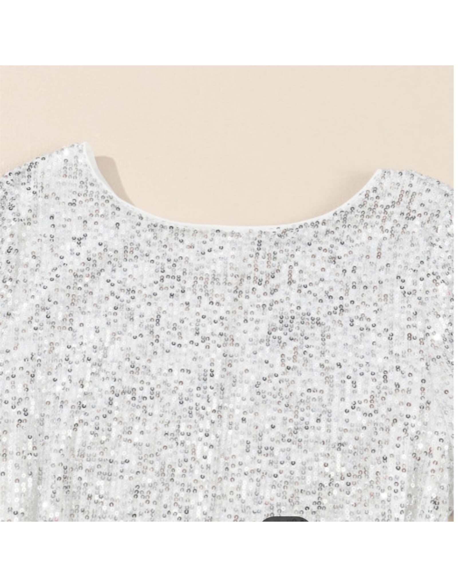 LATA Silvery Long Slv Tie Waist Dress