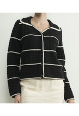 A & A A&A b/w stripe cardigan