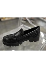 LATA Galen black sparkle loafers LATA Galen black sparkle loafers