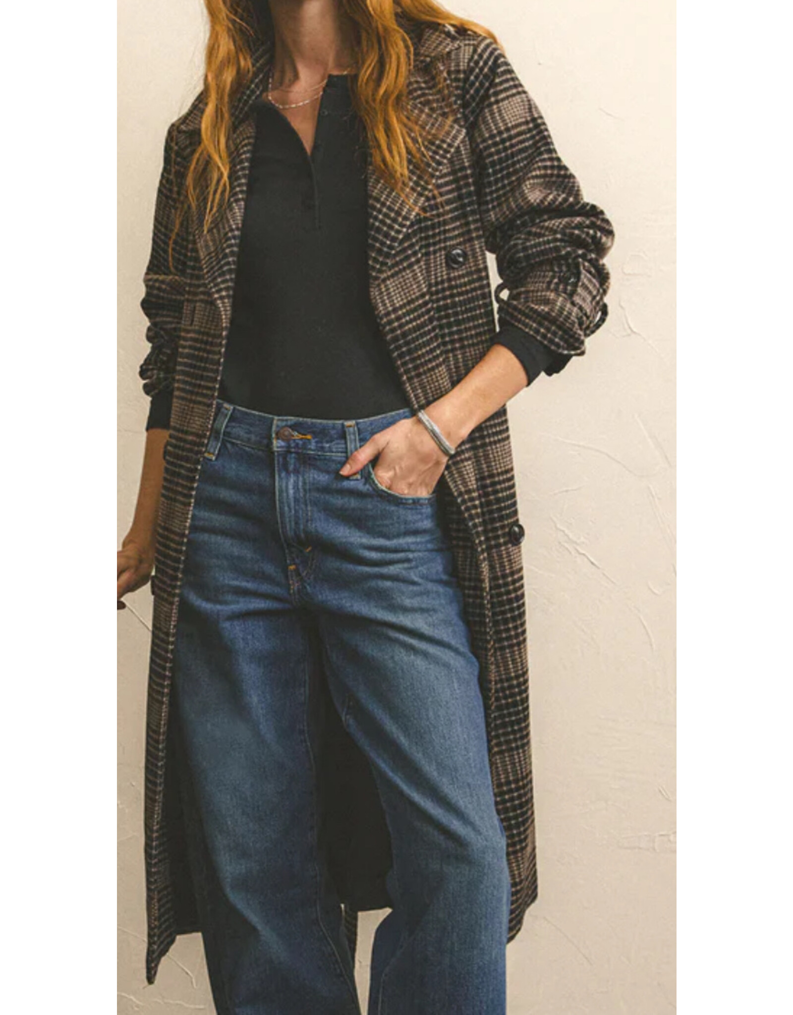 ZSupply Z Supply Jackie Plaid Trench ZJ243988