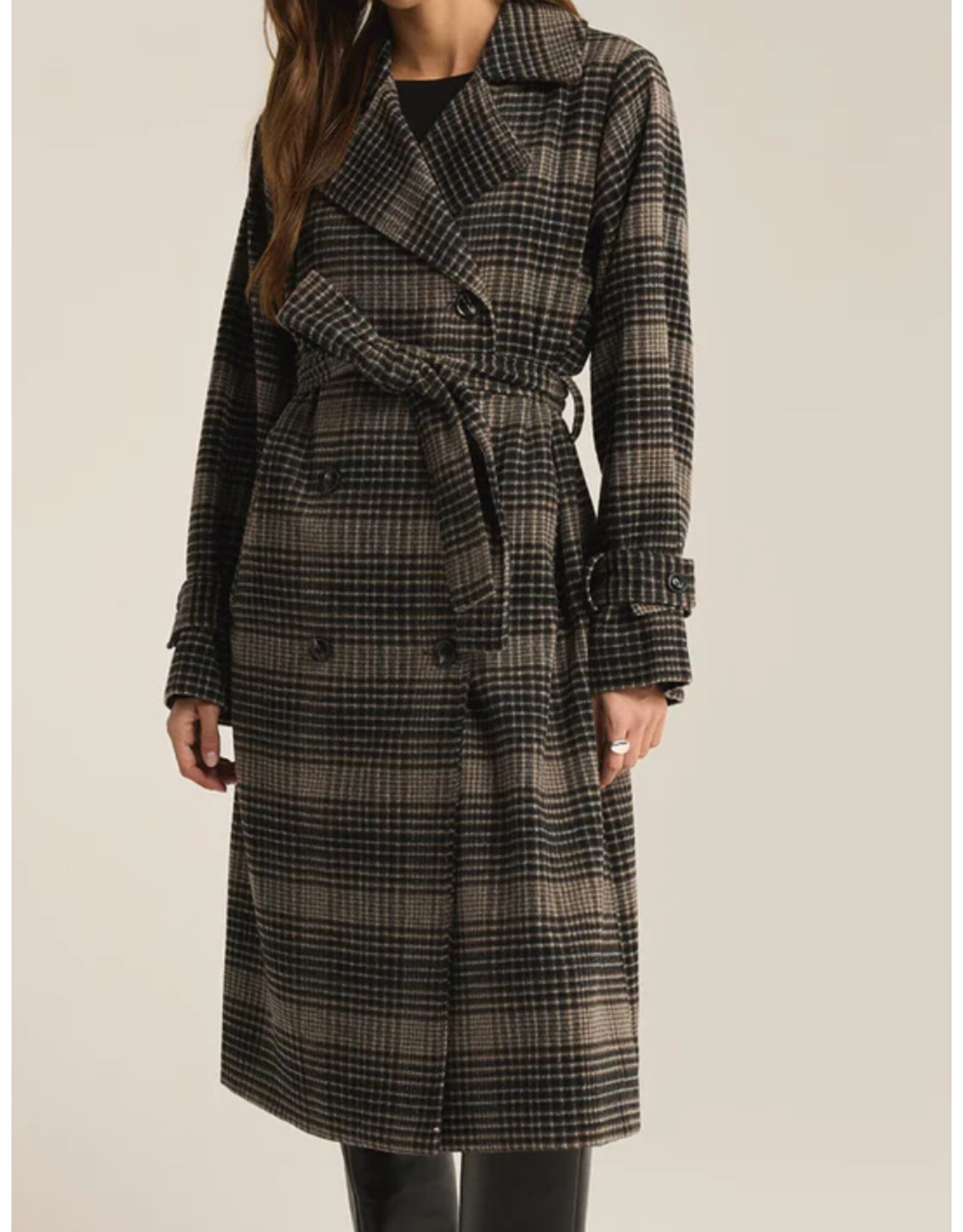 ZSupply Z Supply Jackie Plaid Trench ZJ243988