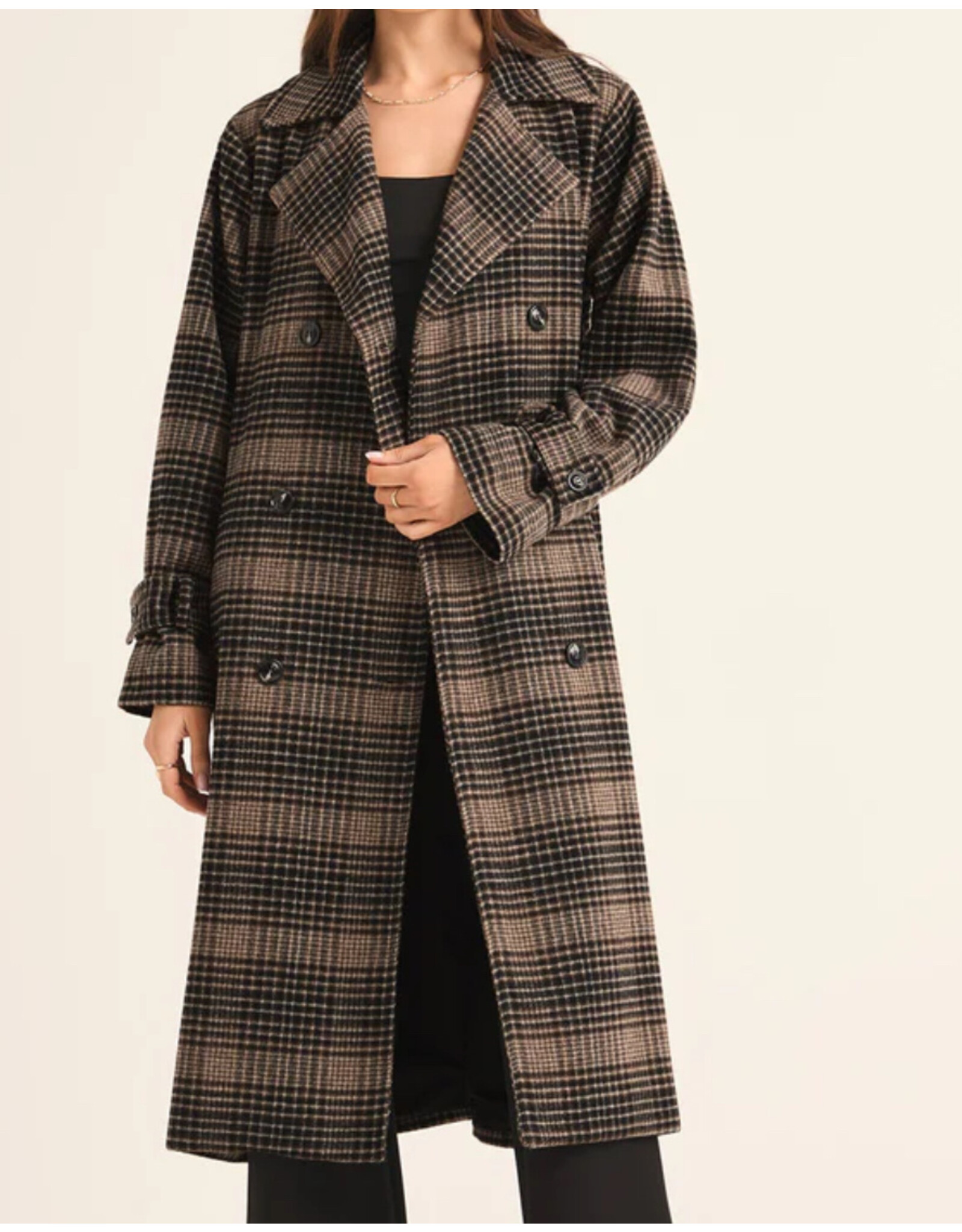ZSupply Z Supply Jackie Plaid Trench ZJ243988