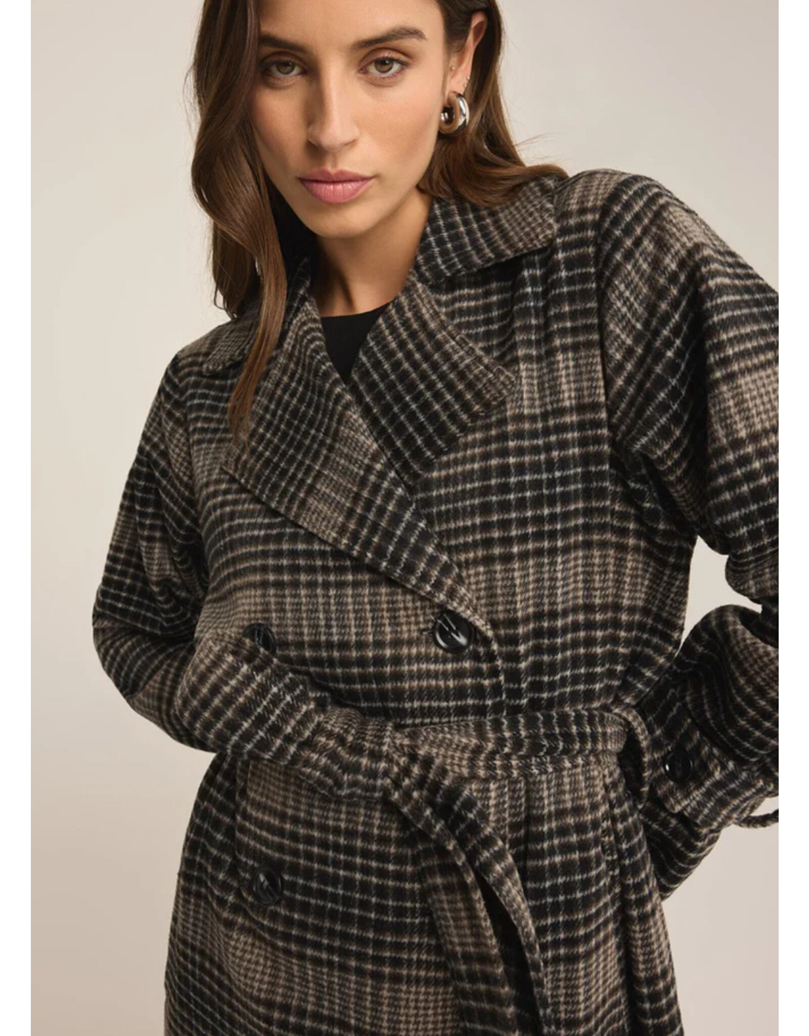 ZSupply Z Supply Jackie Plaid Trench ZJ243988