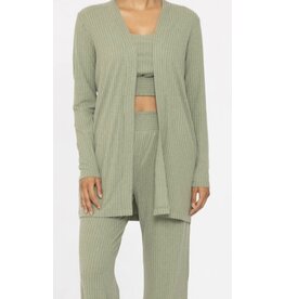 mono b  Soft Ribbed Longline Cardigan
