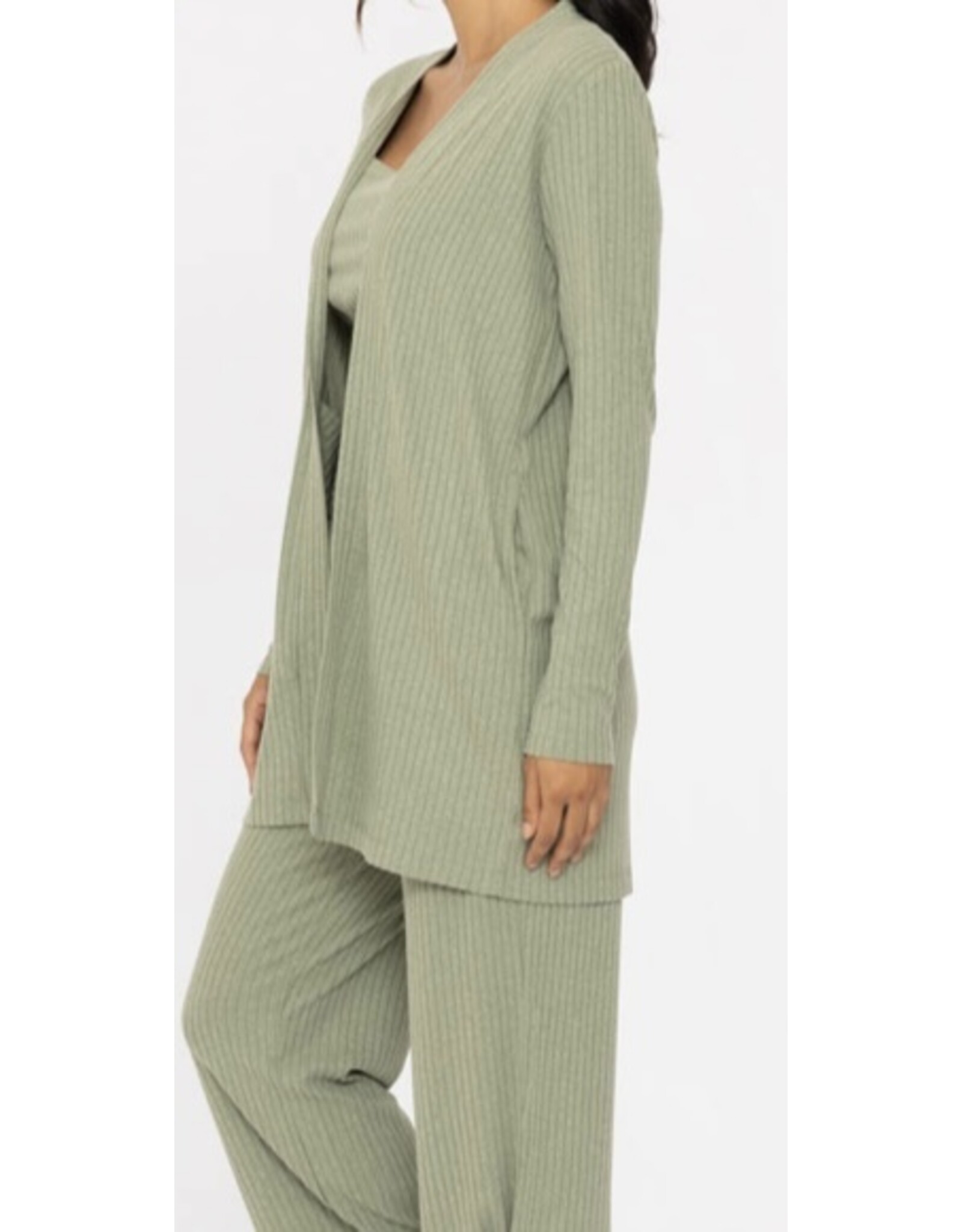 mono b  Soft Ribbed Longline Cardigan