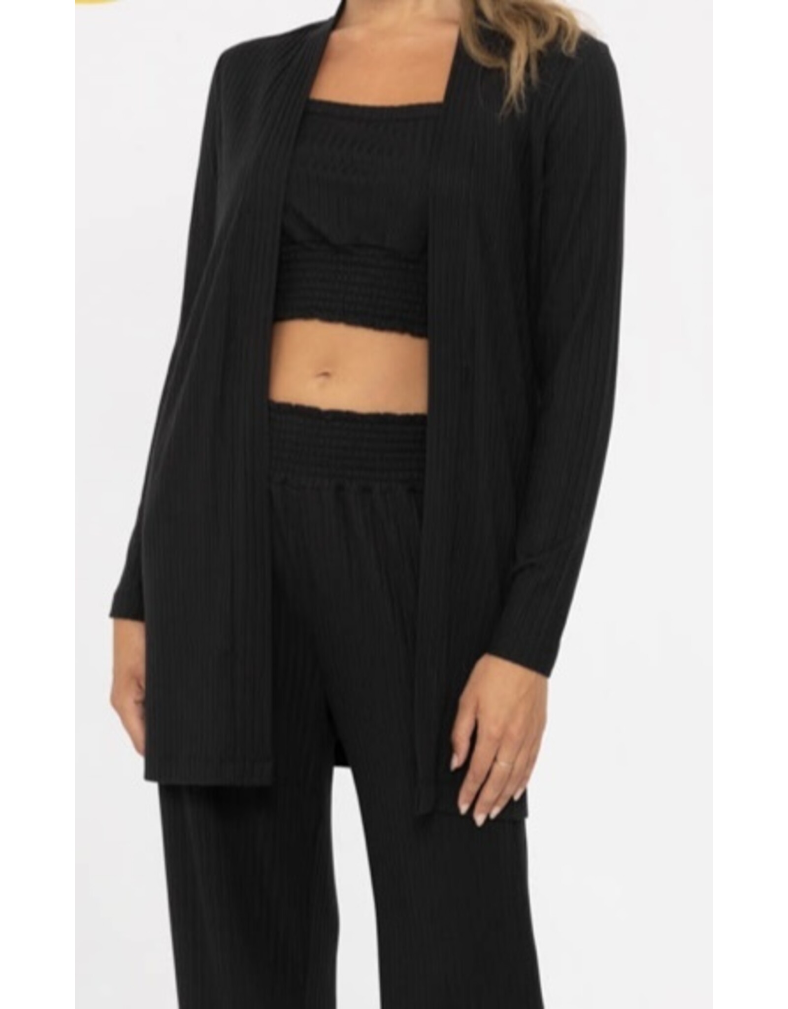 mono b  Soft Ribbed Longline Cardigan
