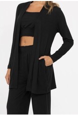 mono b  Soft Ribbed Longline Cardigan mono b  Soft Ribbed Longline Cardigan