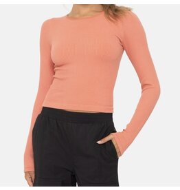 mono b Seamless ribbed long slv top