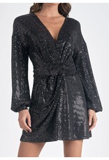 Elan elan black long sleeve sparkle dress Elan elan black long sleeve sparkle dress
