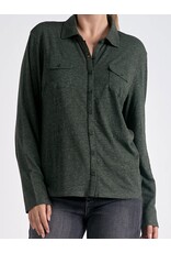 Elan long slv button down shirt