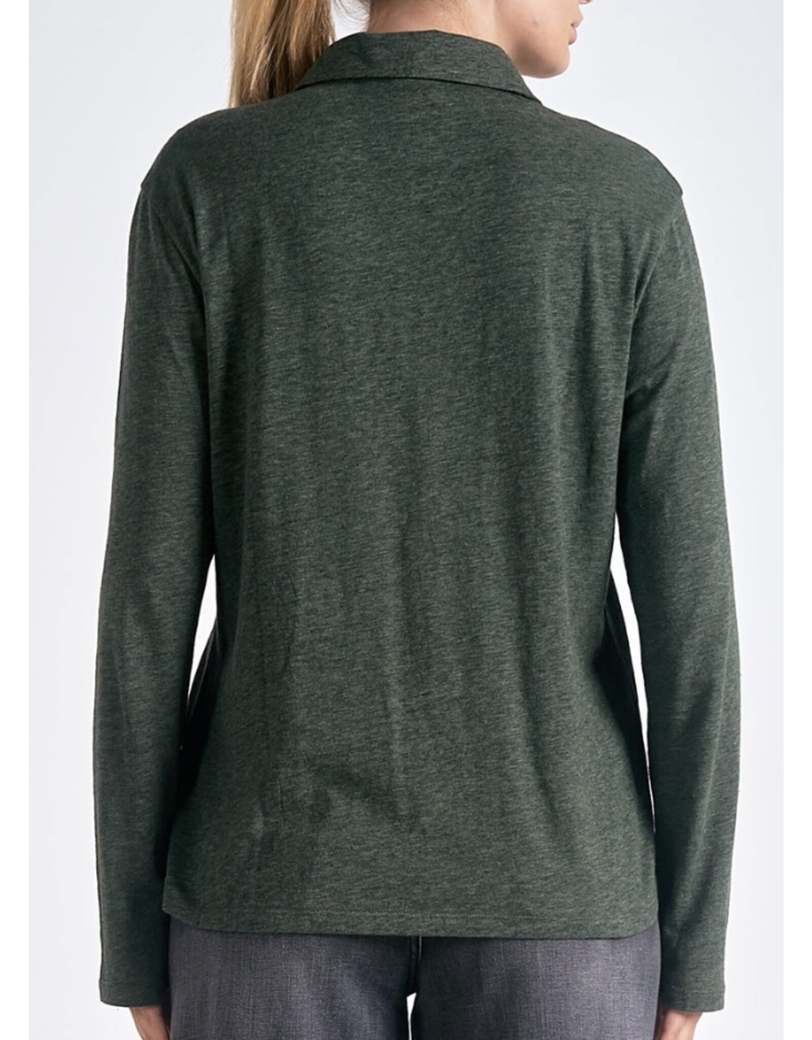 Elan long slv button down shirt