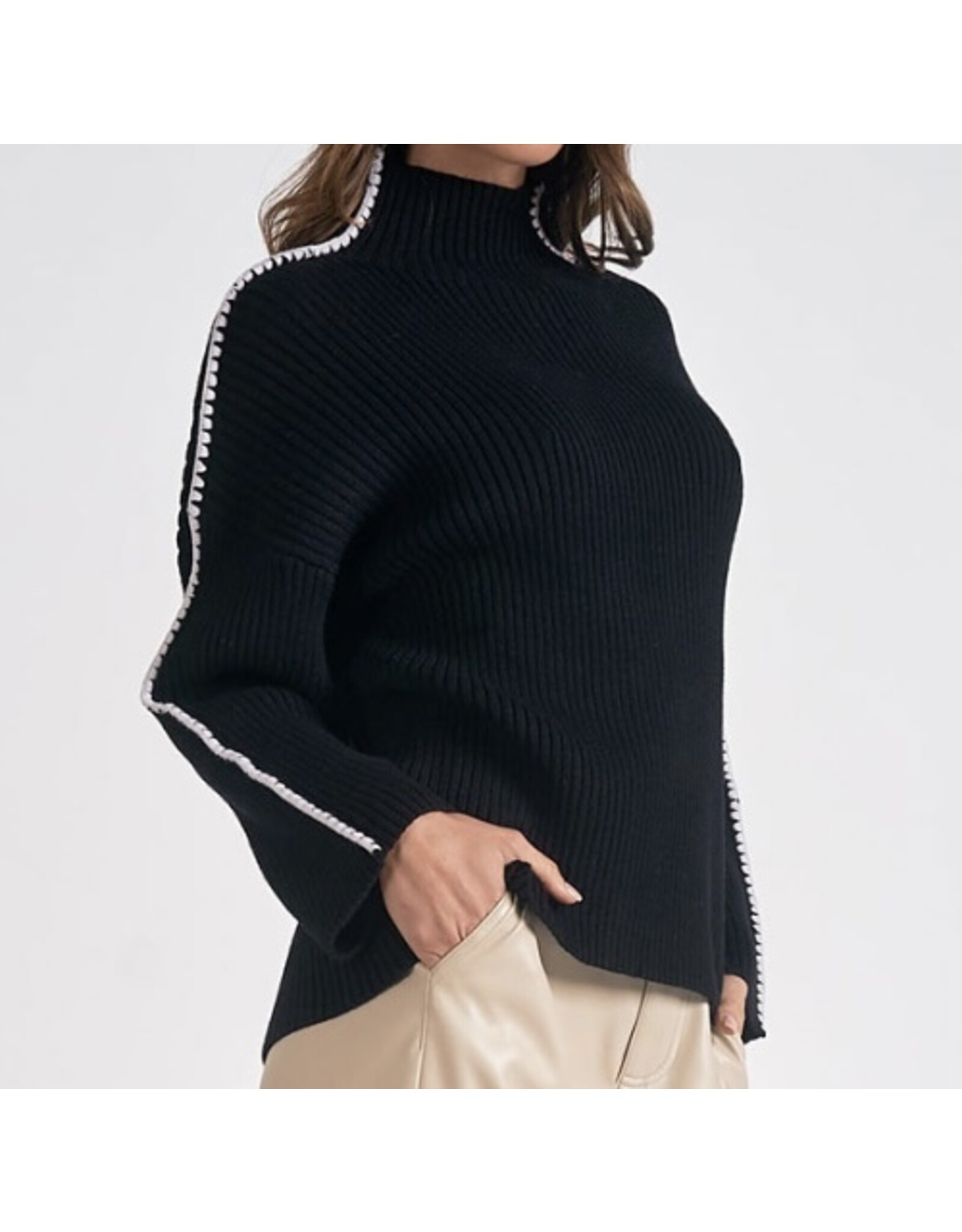 Elan elan Bree black & white sweater