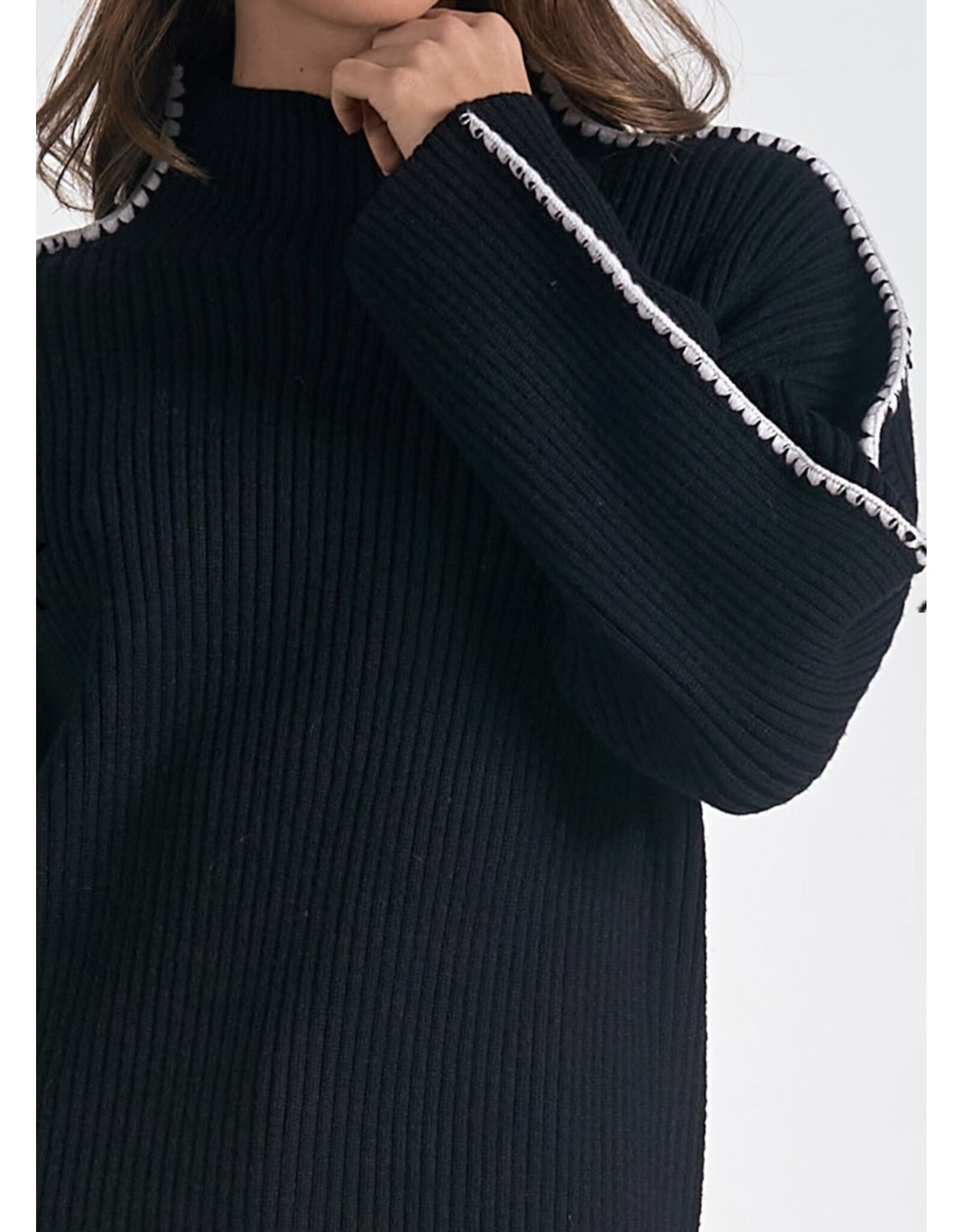 Elan elan Bree black & white sweater