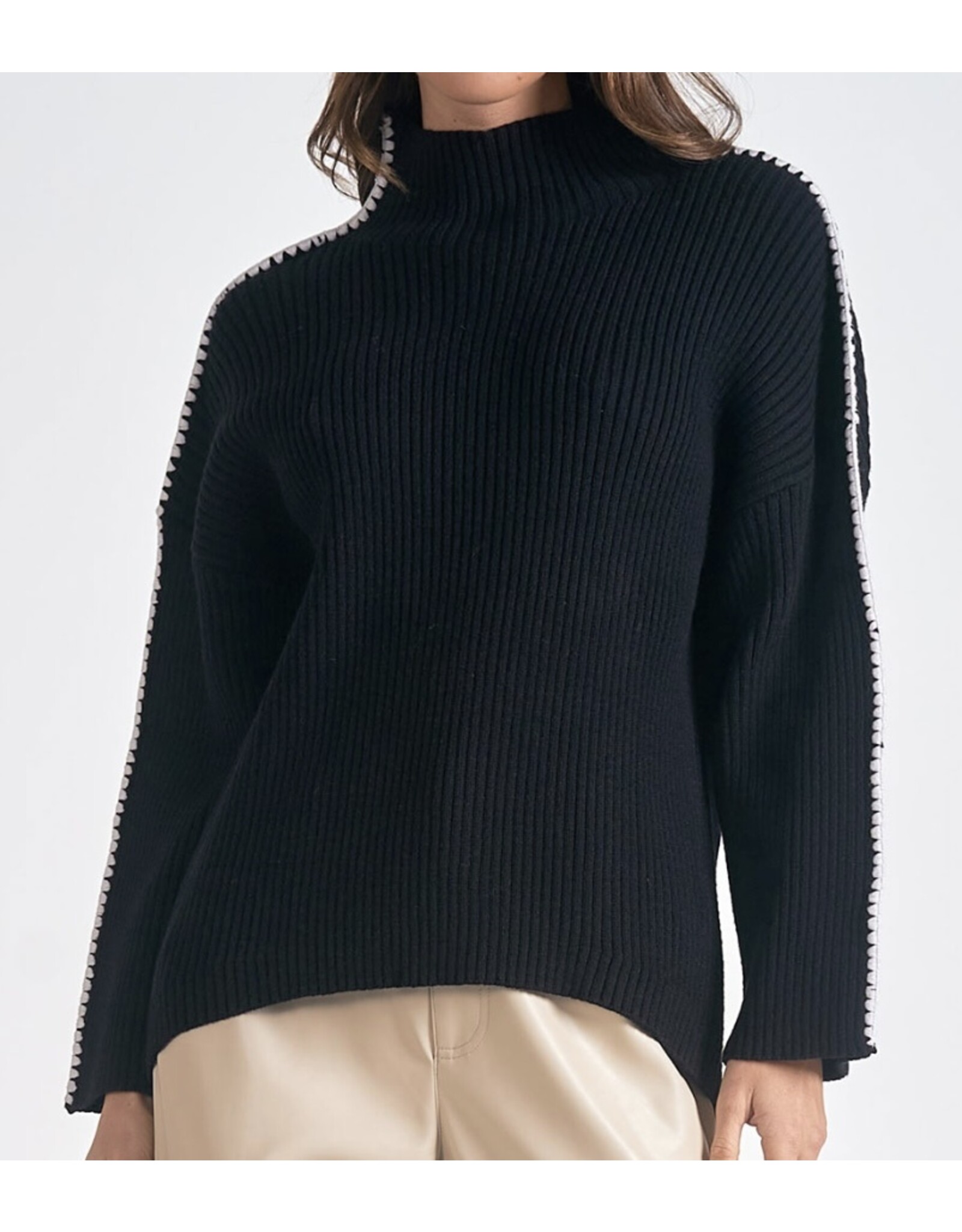 Elan elan Bree black & white sweater