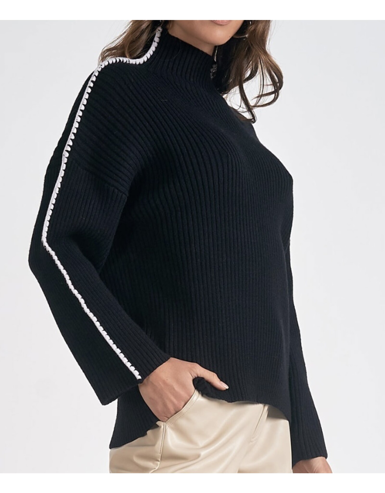 Elan elan Bree black & white sweater