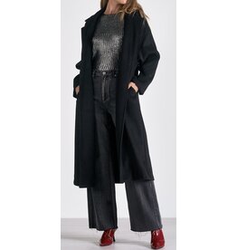 Elan elan long black coat