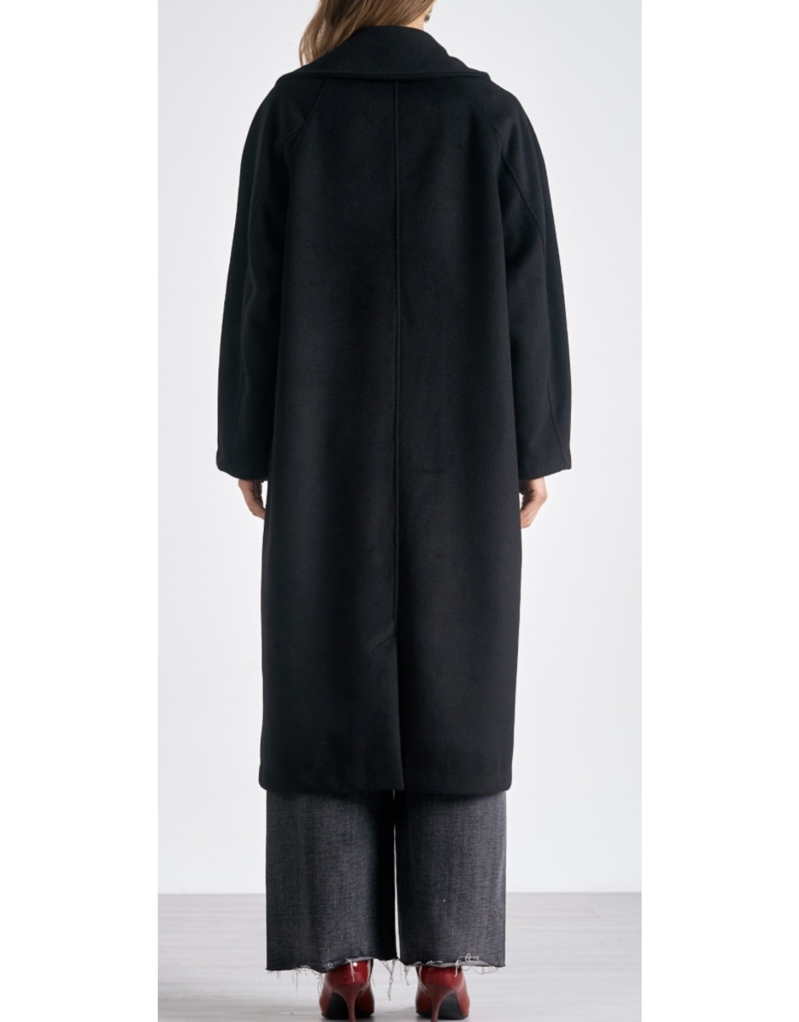 Elan elan long black coat
